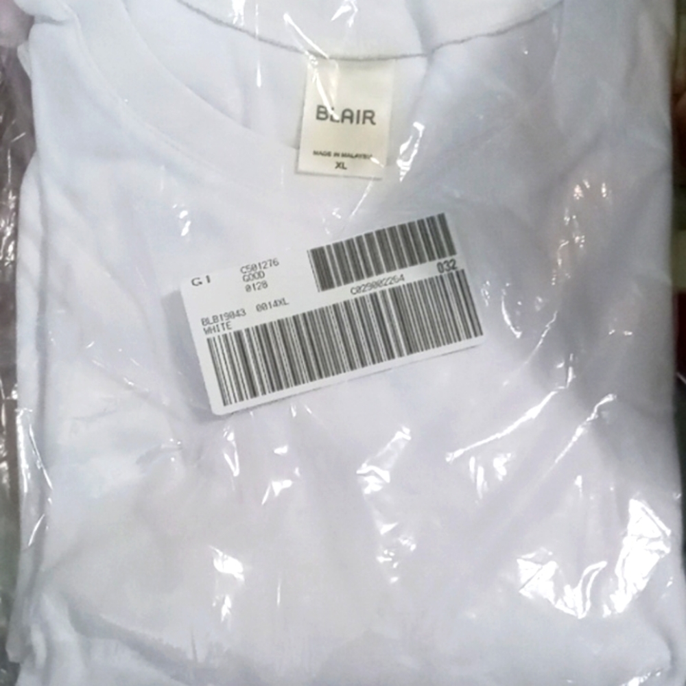 White or hot pink XL 3/4 Sleeve Top